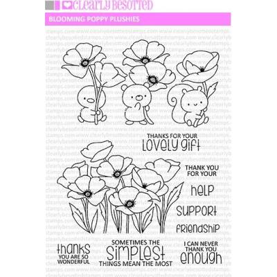 Clearly Besotted Clear Stamps - Blooming Poppy Plushies